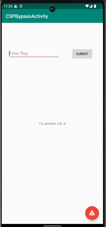 flag submission screen